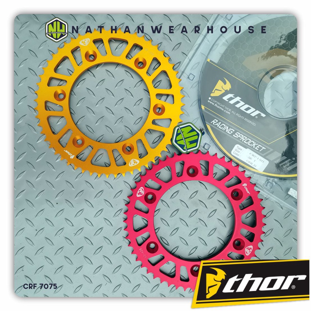 GEAR BELAKANG CRF 150 428 52 - 56 THOR MATERIAL 7075