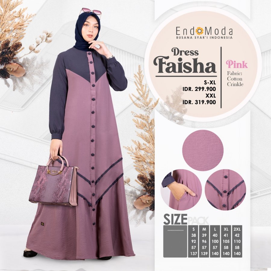 Gamis Endomoda FAISHA - Dress Muslimah