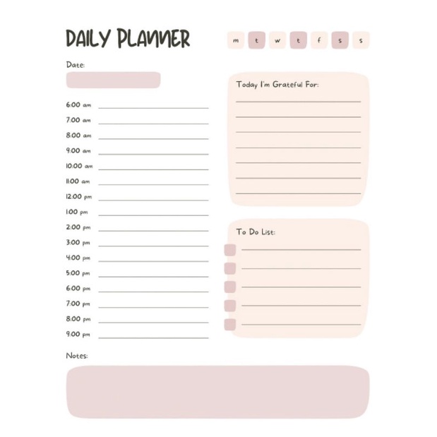 

Daily Planner / Bullet Jurnal / Planner Harian Loose Leaf A6 Design 1.1