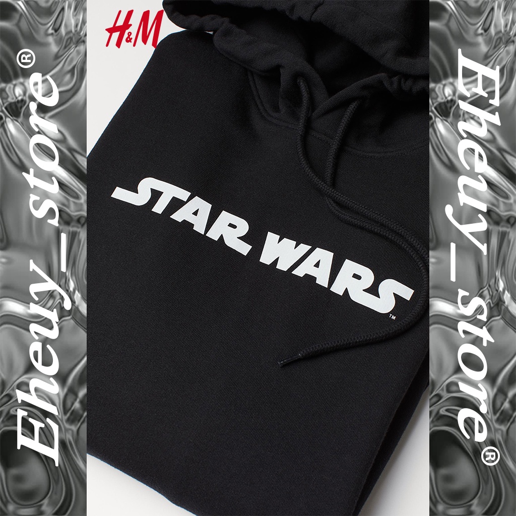 HOODIE H&amp;M STARWARS babyyoda Hoodie starwars hitam hoodie starwars h&amp;m hoodie starwars