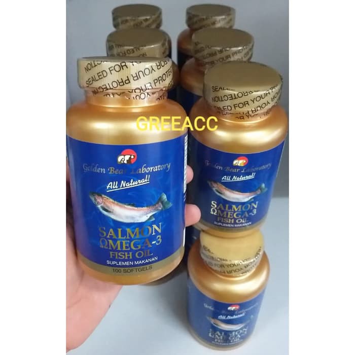 Golden Bear Laboratory Salmon Omega3 Omega 3 Omega3 Natural isi 100 omg