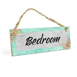 Hiasan Dinding Poster Kayu BEDROOM 10x30cm Pajangan 