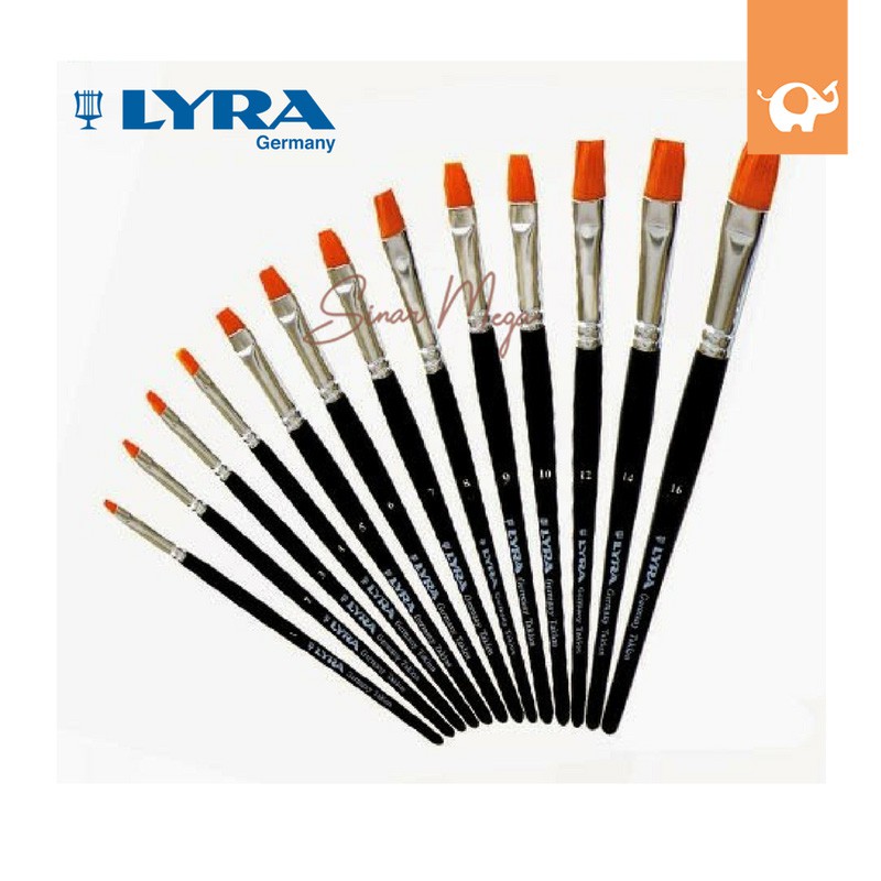 Lyra Kuas  Lukis  Flat Art Brush Murah Berkualitas Shopee 