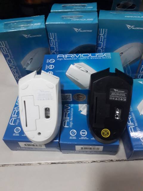 Mouse Wireless Alcatroz Airmouse murah terlaris/Mouse tanpa kabel Putih dan Hitam