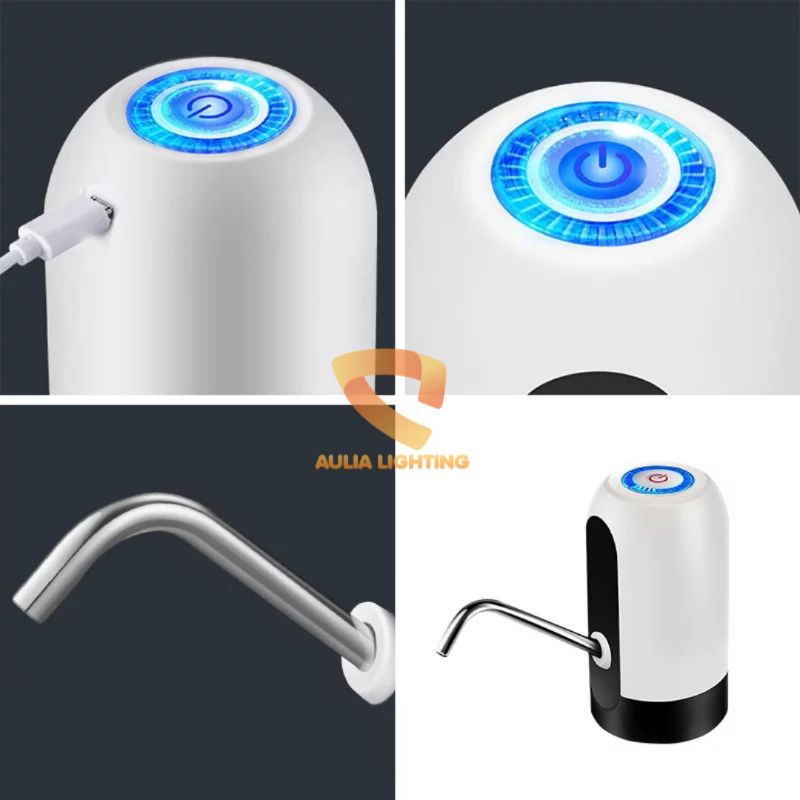 DISPENSER AIR GALON PORTABLE POMPA ELEKTRIK AIR MINUM DIY SIMPLE RECHARGE SNI KRAN FILTER STAINLESS STEEL