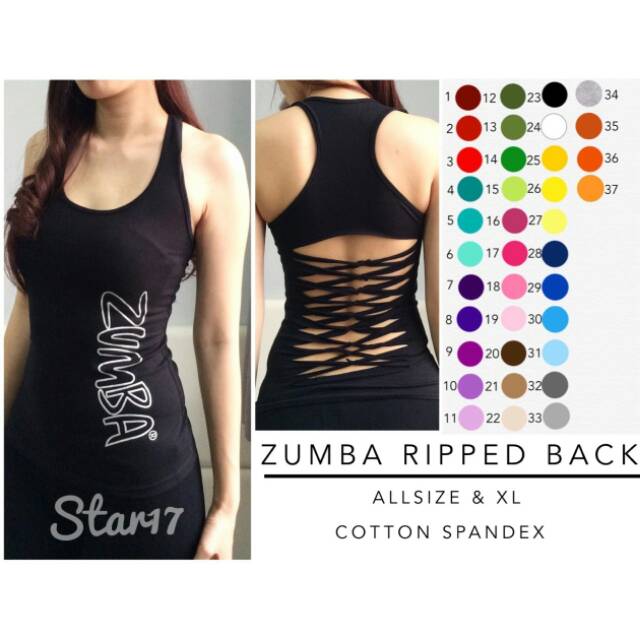 ZUMBA RIPPED BACK - BAJU SENAM - BAJU OLAHRAGA WANITA - BAJU ZUMBA - TANKTOP SENAM - TANKTOP ZUMBA