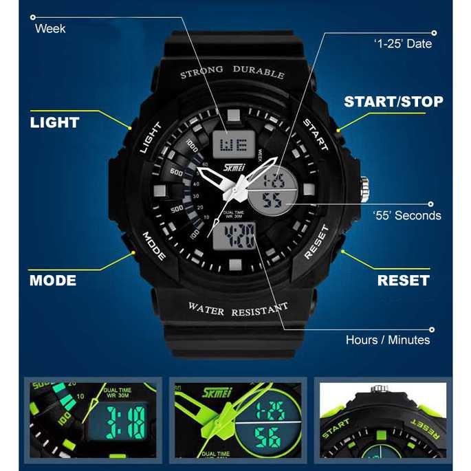 Jam Tangan Anak Skmei LED JT 92 Jam Tangan Strap Waterproof Sport Watch Stylish Keren Berkualitas