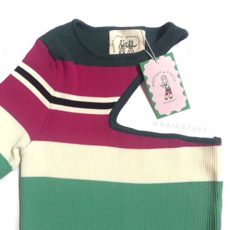 [NEW] 3MONGKIS X CISSYLIA HOLLOW LONG SLEEVE TOP