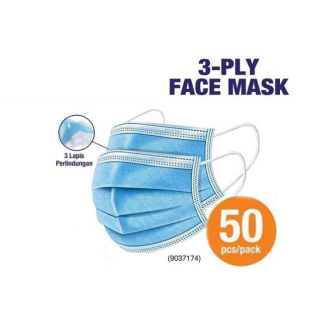 Disposible Mask / Masker / Face Mask / 3 Ply 50pcs