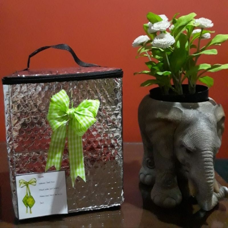 Tas Parcel Bekal Box Aluminium Cooler Bag Makanan Hampers Snack Bingkisan Paket Seserahan Lebaran Id