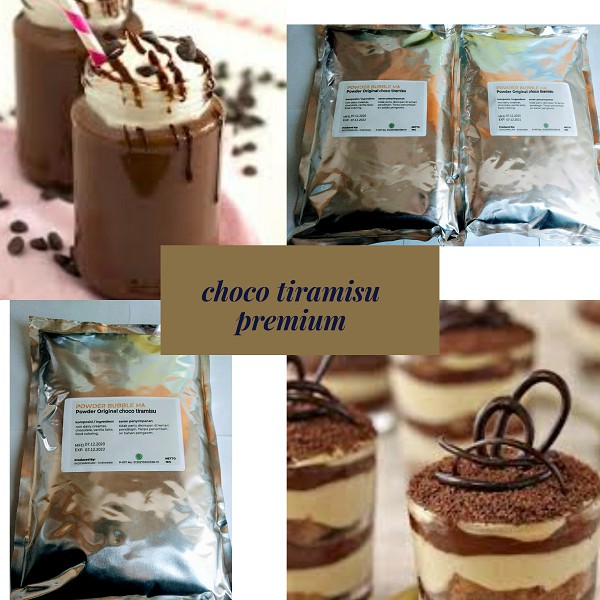

Powder Choco Tiramitsu Premium 1Kg - Bubuk Minuman Choco Tiramitsu- 1 kg Premium