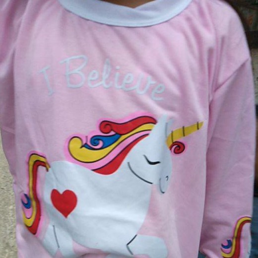 Sweater Unicorn Anak / Baju Anak Unicorn Lengan Panjang Jaket Warna Pink