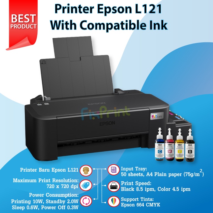 Printer Epson L121 Ink Tank Printer Epson L121 L 121 l121 Infus System Pengganti L120