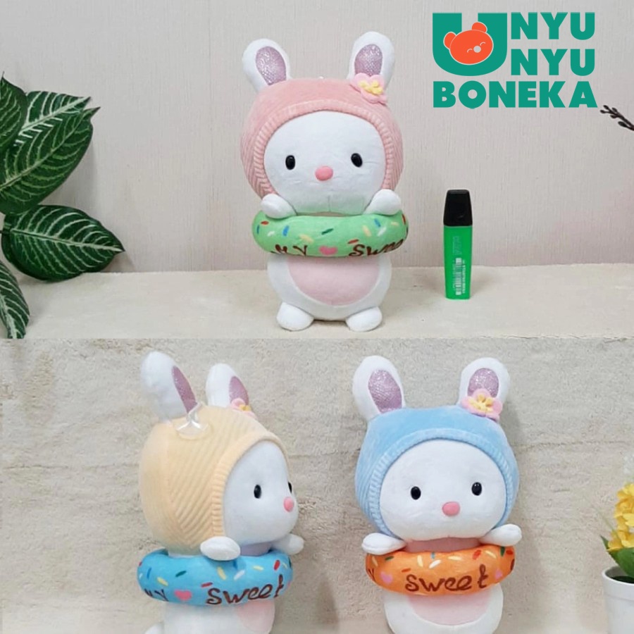 Boneka Kelinci Donat size 8&quot;/25cm/KarakterRabbit/souvenirHadiah/Animal