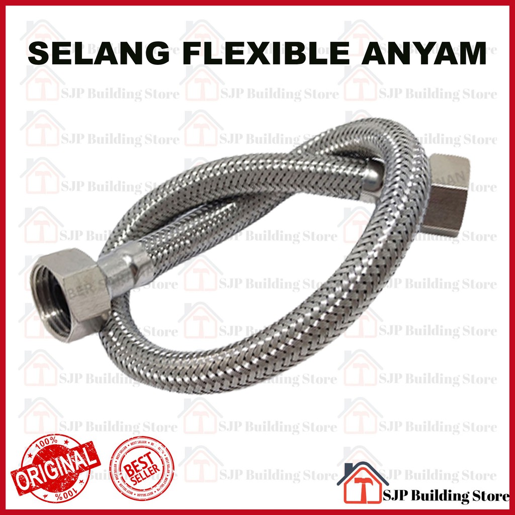 PROMO!! Selang Flexible anyam Fleksibel Wastafel Kloset 30cm 40cm 50cm 60cm