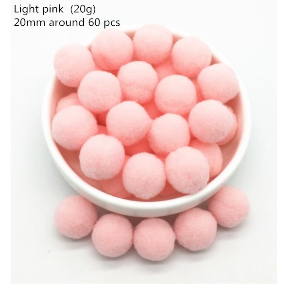 20G 8 / 10 / 15 / 20 / 25 / 30mm Pom-Pom Lembut Untuk Dekorasi Pernikahan