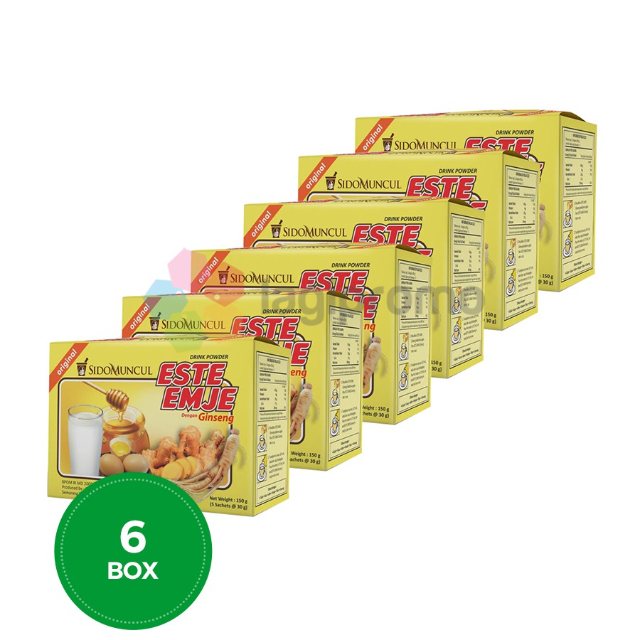 

Sido Muncul Este Emje Original 5 Sachet Menghangatkan dan Menyegarkan Tubuh Alami - 6 Box