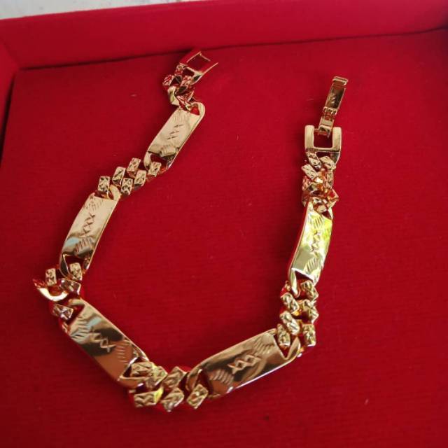 GELANG RANTAI TITANIUM TERLARIS GELANG RANTAI PLAT WANITA