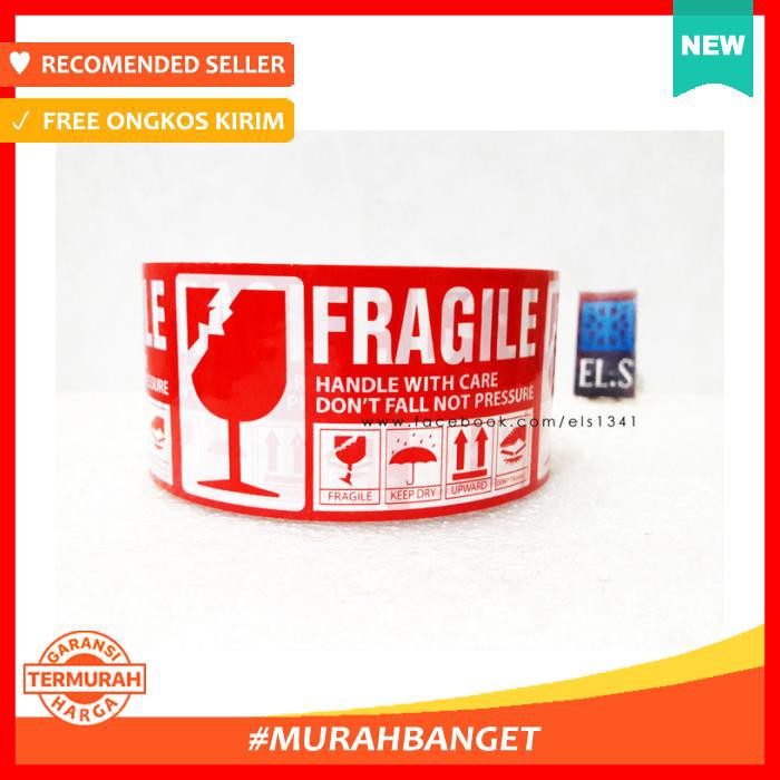 

Selotip & Double Tape - Opp Tape ( Lakban ) Fragile Red V2 - Pengikat & Perekat