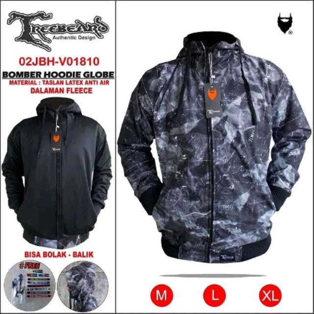JAKET BOMBER HOODIE TREEBEARD GLOBE