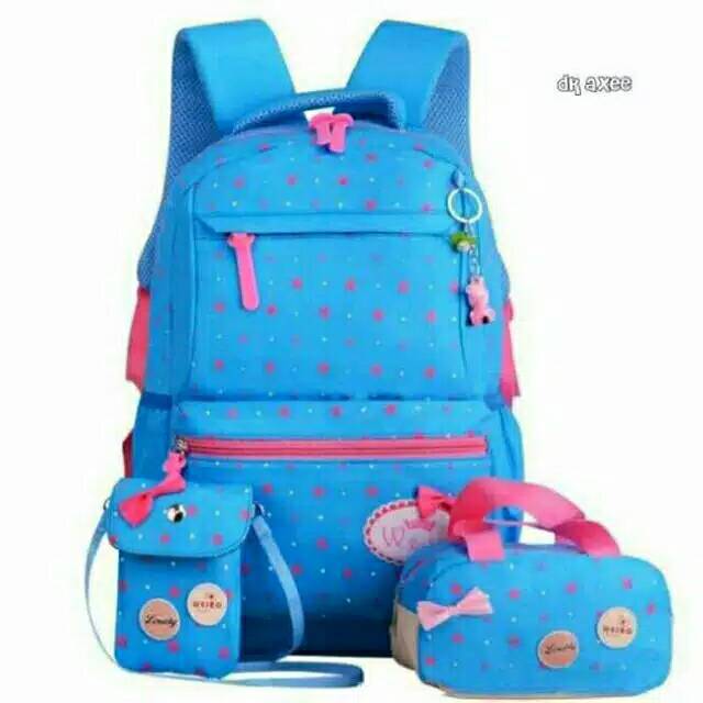 Tas Sekolah Anak Gendong Karakter Kartun Hello Kitty Captain america kumbang superman minions mickey