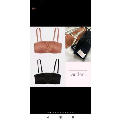 Auden bra, bandeau branded bra, lengkap hanger dan plastik kemasan