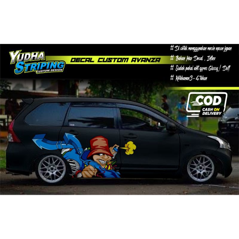 STICKER VARIASI  / STICKER DECAL AVANZA, VIOS, YARIS, CAYLA,DLL