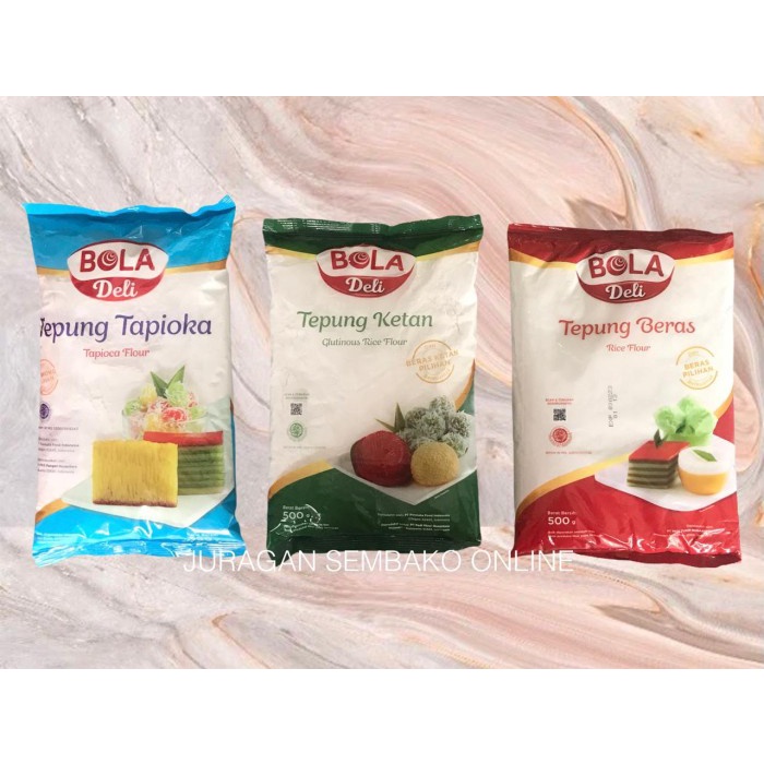 

ketan-beras-tepung- bola deli tepung all varian / beras / ketan / tapioka - tapioka -tepung-beras-