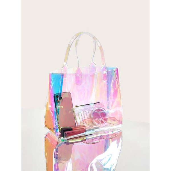 Tas Mika pvc tas jinjing hologram keren murah tebal Tas murah totebag