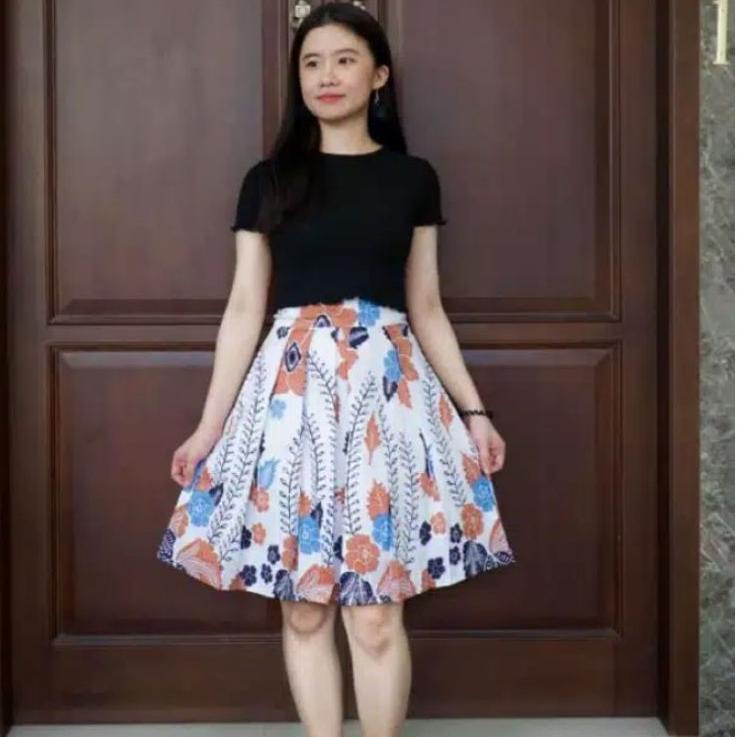 Booming TERLARIS | Rok Batik Pendek / Rok Batik Wanita / Rok Pendek Batik Bahan Katun