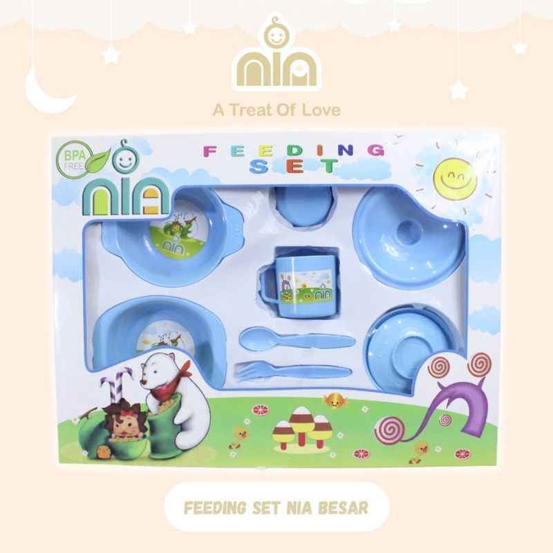 Nia Feeding Set Besar Peralatan Makan Bayi Murah