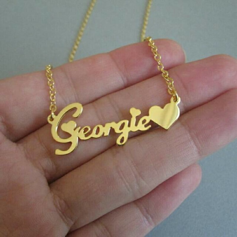 Kalung xuping / ukir nama lapis emas / kalung love / kalung wanita