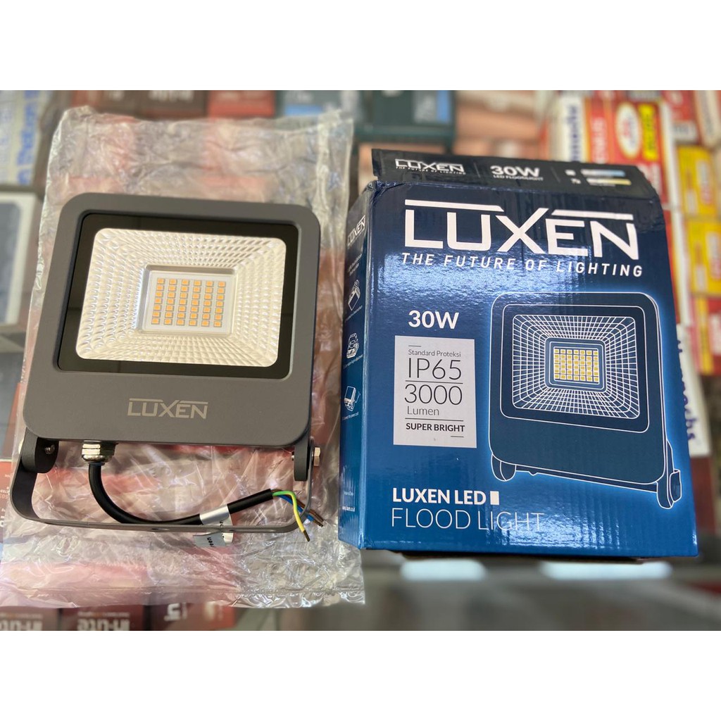 LUXEN LAMPU SOROT LED 30 watt / FLOOD LIGHT 30 watt Warm White &amp; Cool Day Light