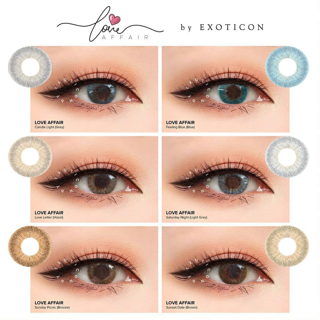 Softlens LOVE AFFAIR DIA 14.20mm X2 NORMAL / softlen / softlense /Lensa  Kontak/ BS