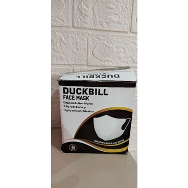 Masker duckbill hitam garis