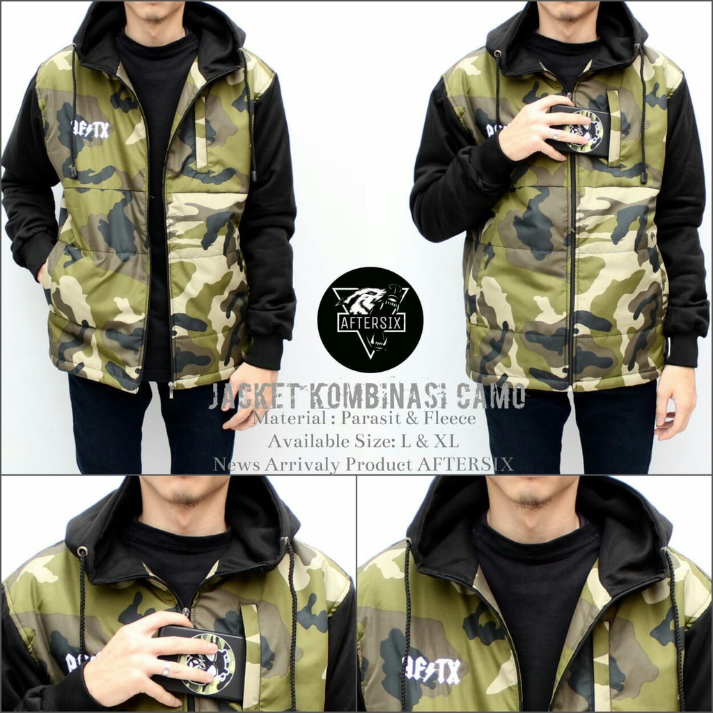 JAKET COMBINASI CAMO/ JAKET CAMO PRIA / TERBARU !!