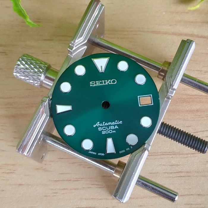 seiko mod dial 7s26 nh35 nh36 sumo c3 green