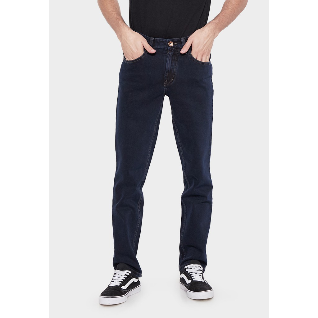 JBBoss Celana Panjang Jeans Alfa Cotton Jeans Regular Fit (Dark Blue) / Ramayana Jatinegara