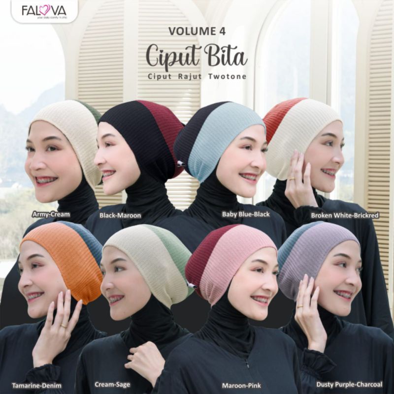 Ciput Rajut Dua Warna, Ciput Bita by Falova