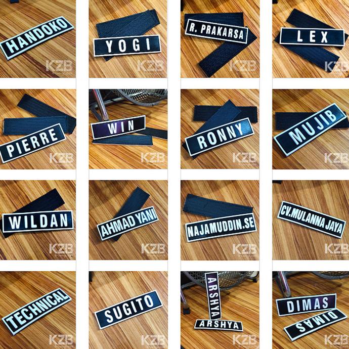 {{{{}}] Emblem Karet NAMA-Patch Rubber Velcro Name