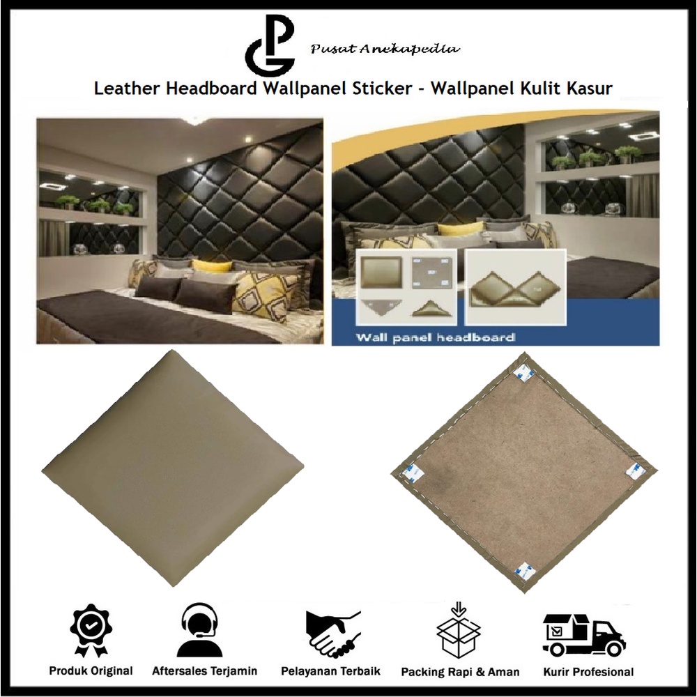 Wallpanel Leather Headboard - Wallpaper Kulit Kasur Stiker Dinding