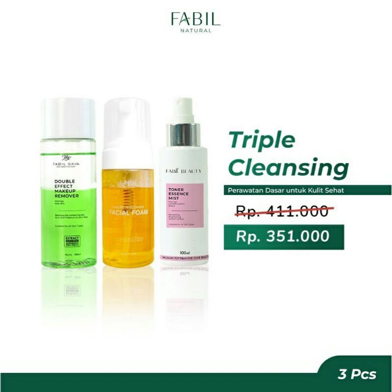 Fabil Paket Triple Cleansing  | Daster Skincare #fabilskin #fabilskinherbal #fabilhalal #fabilsunnah