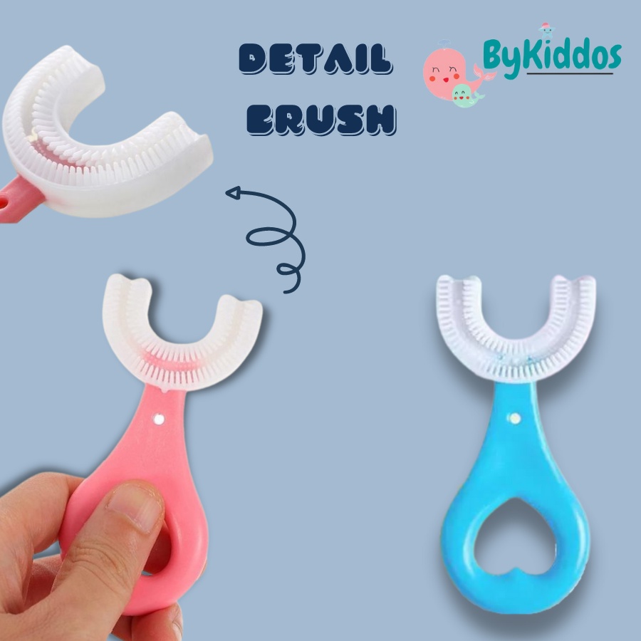 Bykiddos - Sikat Gigi Anak Bentuk U Bahan Silikon / Tooth Brush Baby Silicon type U