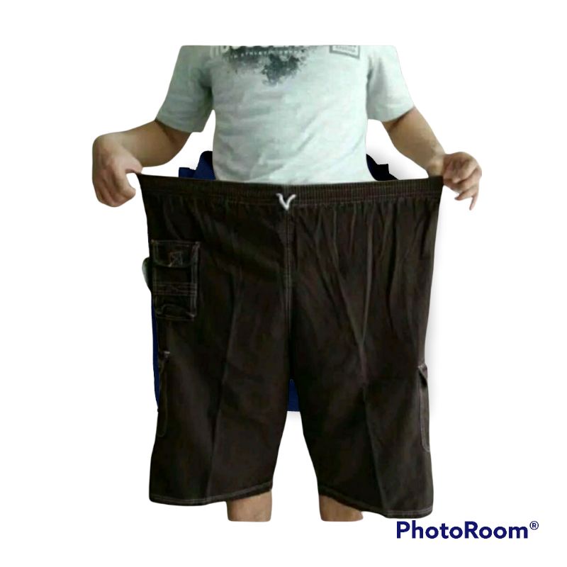 celana pendek color Jumbo BIG SIZE celana pendek pria cargo 7/8 katun