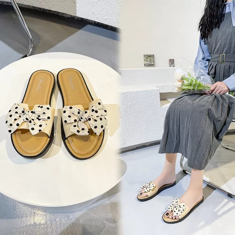 (COD) Sandal Selop Wanita Sendal Flat Sandal Teplek Slip Pita Fashion MALL SHOPPING