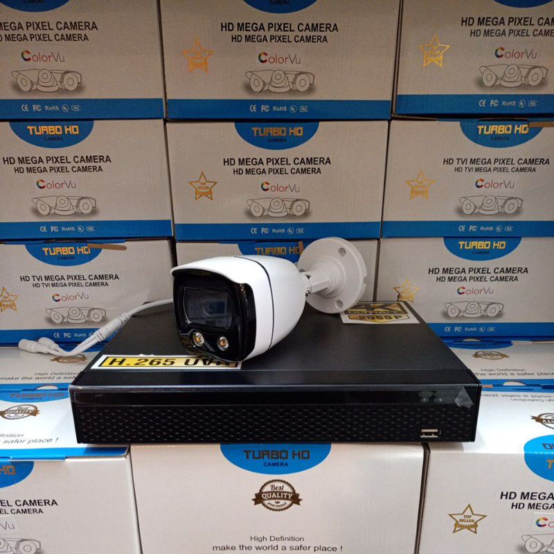 Paket Cctv 1 Kamera 6mp ColorVu Komplit Tinggal Pasang