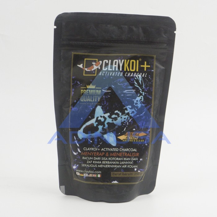 CLAY KOI PLUS ACTIVATED CHARCOAL CLAYKOI HITAM 250 GRAM PENJERNIH AIR