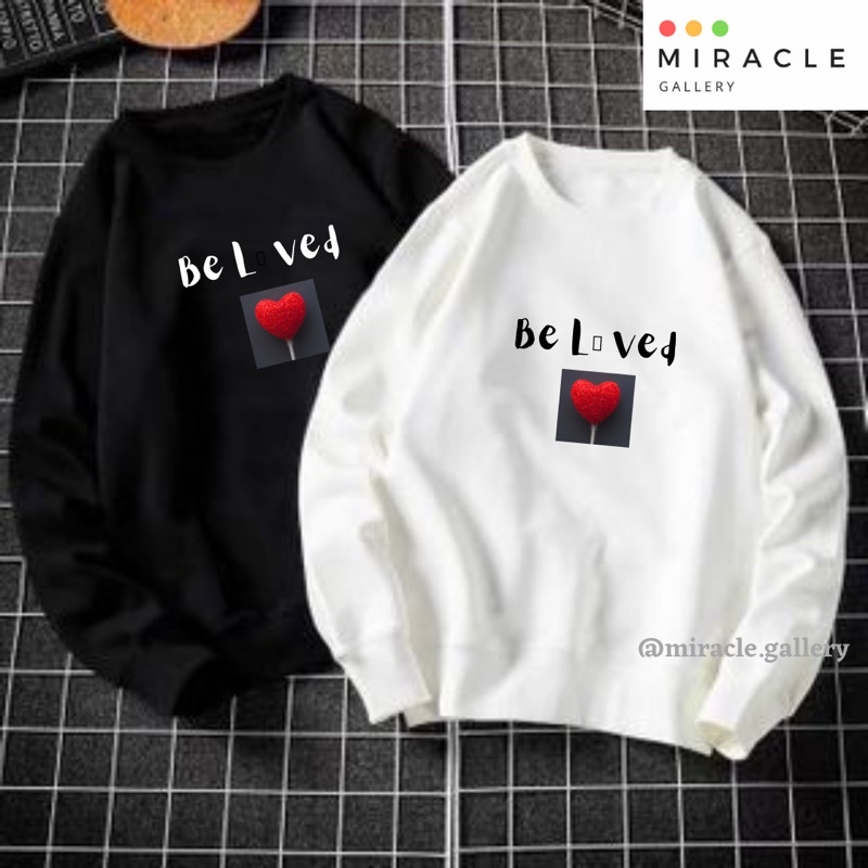 Sweater Oblong Couple / Baju Pasangan BELOVED COUPLE Unisex Bahan Fleece Premium