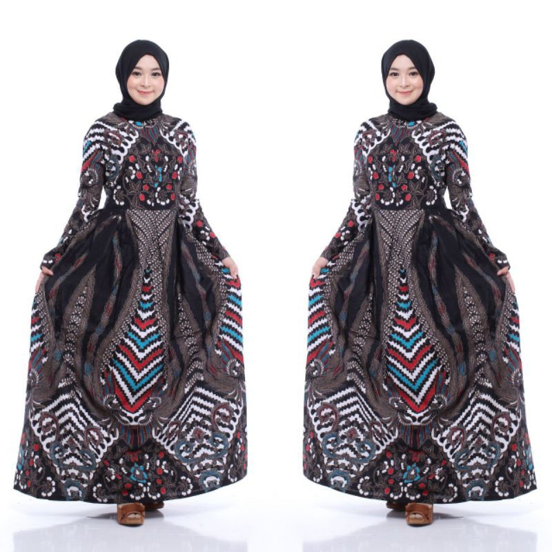 MAJUJAYA BATIK - GAMIS BATIK MODERN - GAMIS BATIK SIZE JUMBO LD 110 LD 120 BUSUI FRIENDLY - G321