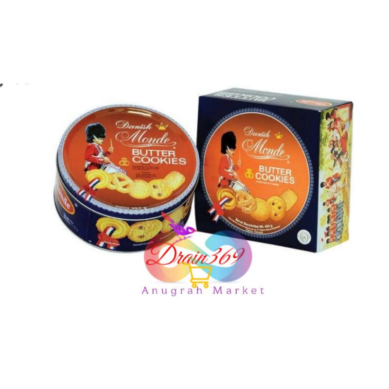 

Monde butter cookies 454gr kaleng